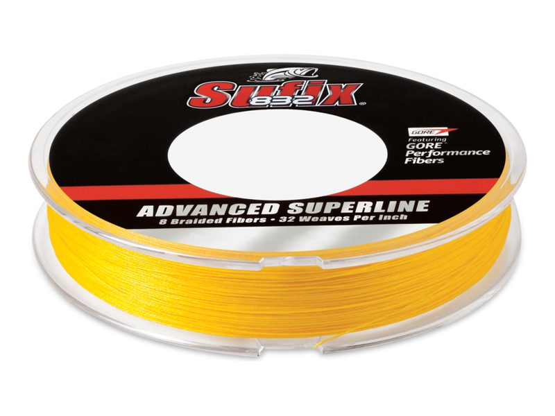 Sufix 832 Advanced Superline spool in Hi-Vis Yellow